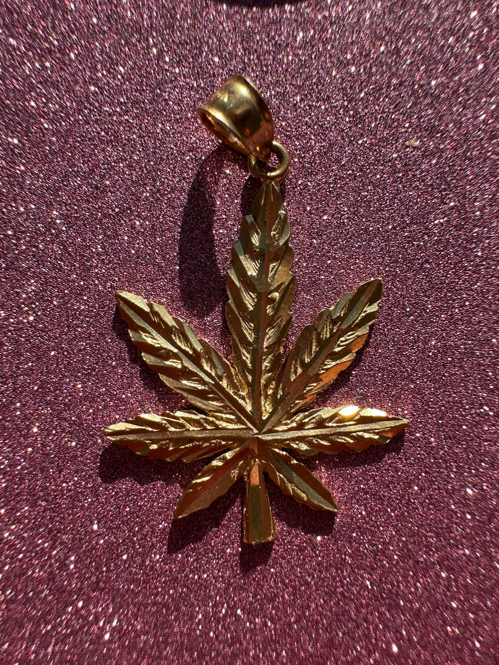 marijuana leaf charm
