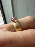 chunky cigar band with trillion cut pink tourmaline