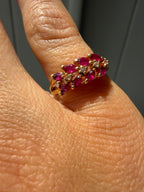 ruby and diamond leaf band