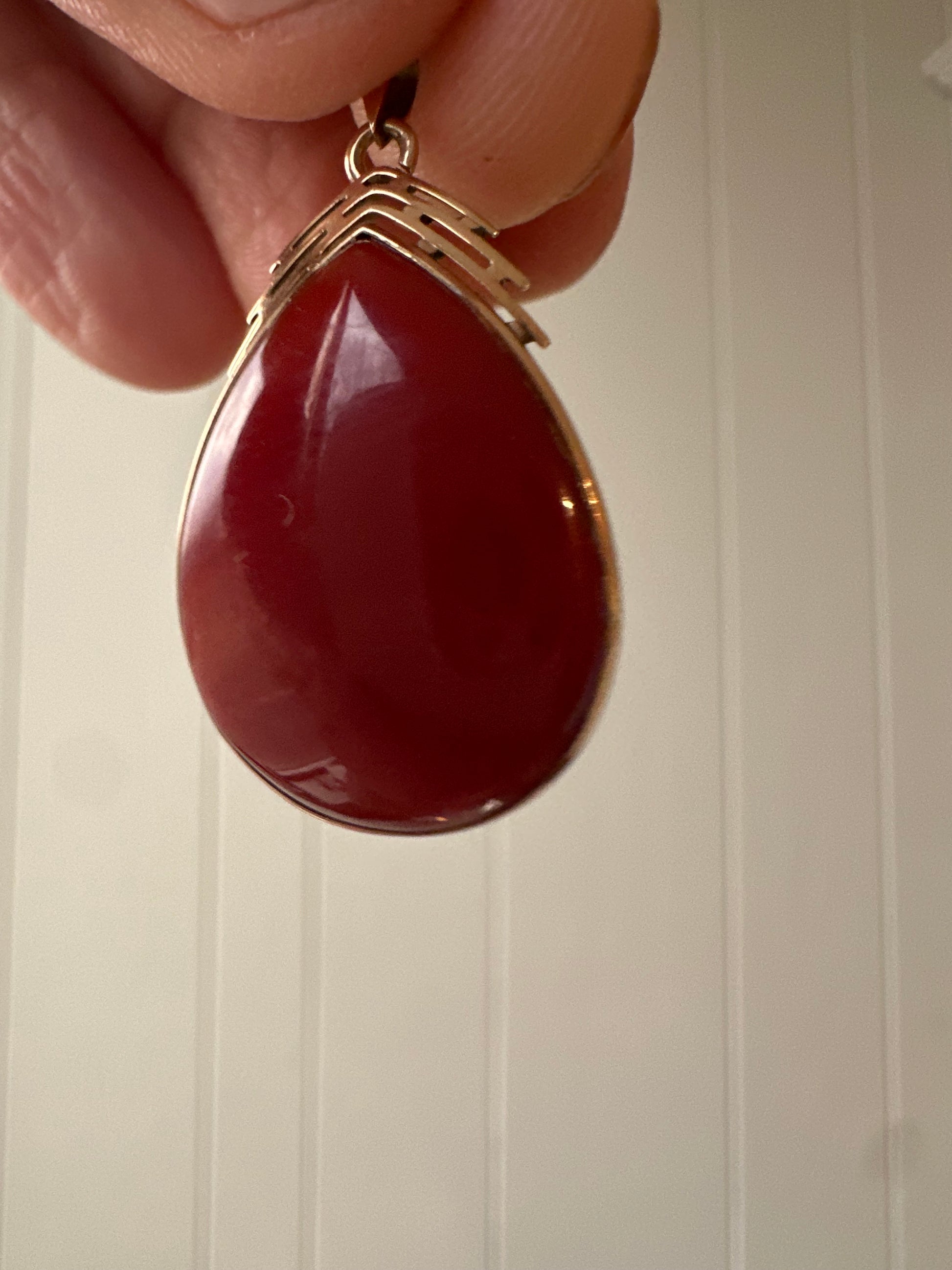 carnelian drop pendant