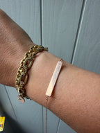 rose gold simple ID bracelet