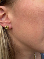 gold knot studs