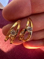 double J with bezel set diamond