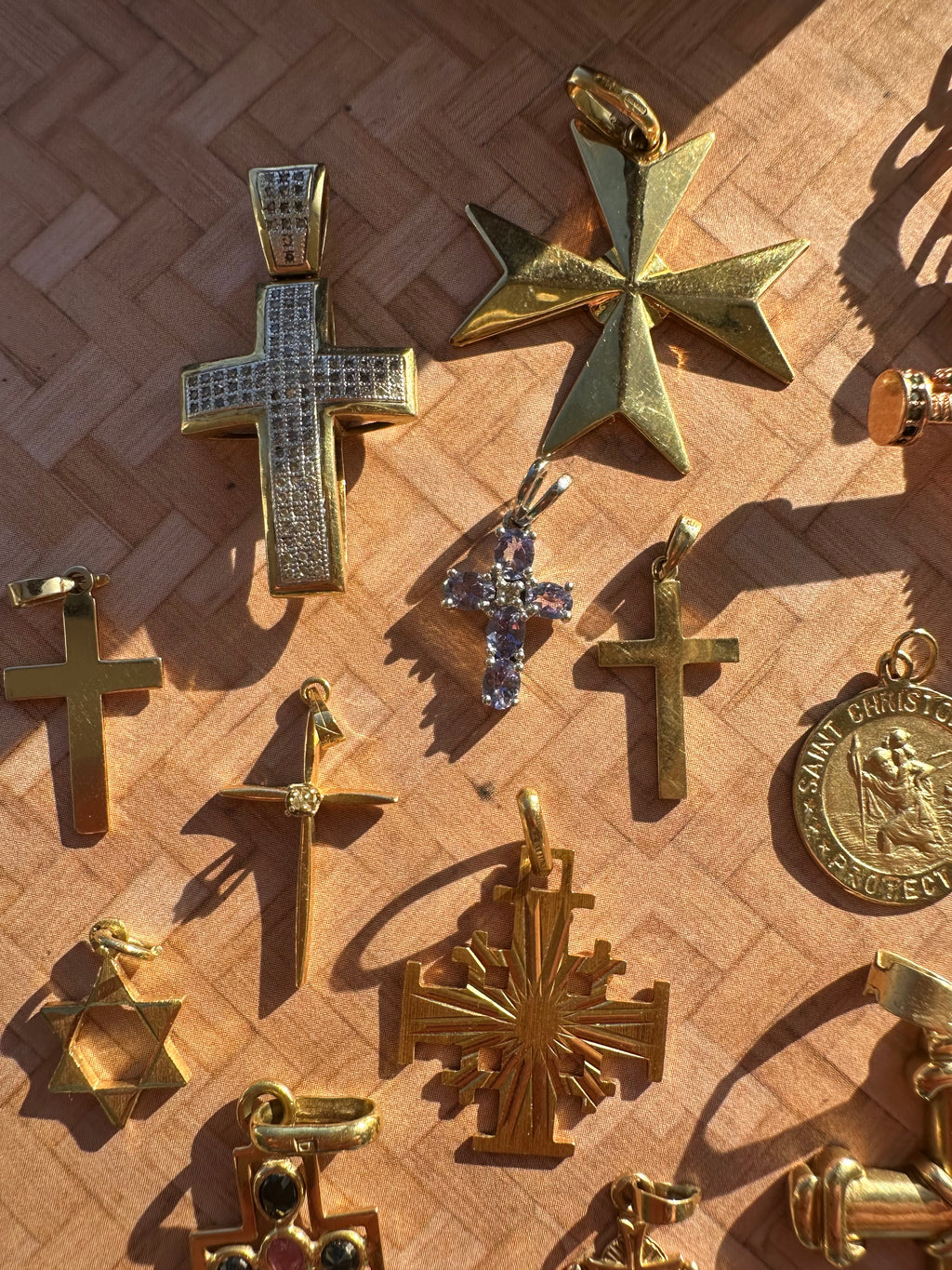 religious charms and pendants