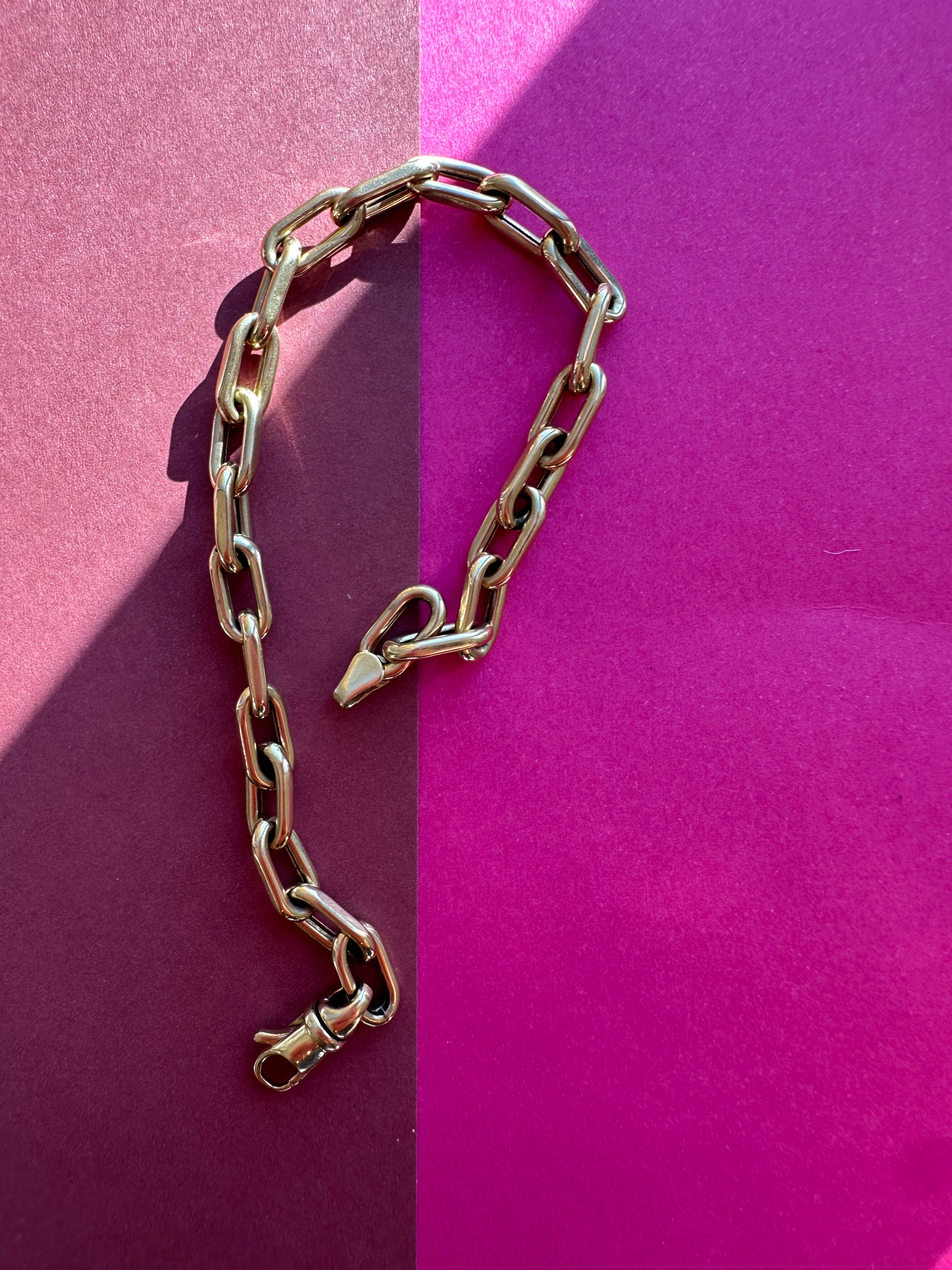long oval link bracelet