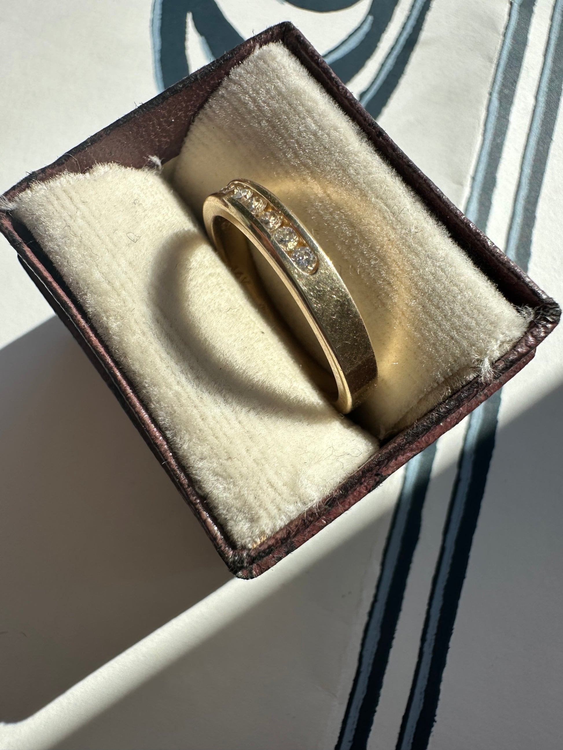 classic channel set diamond band