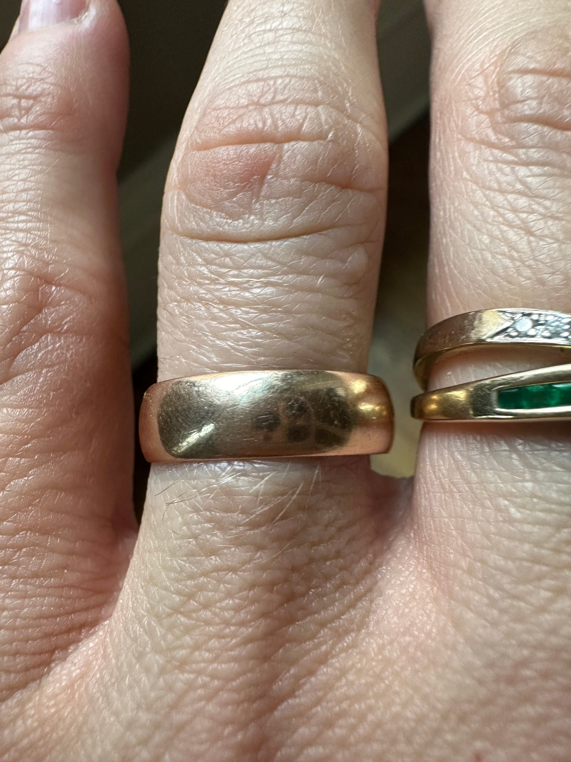 6mm antique 14k yellow gold band