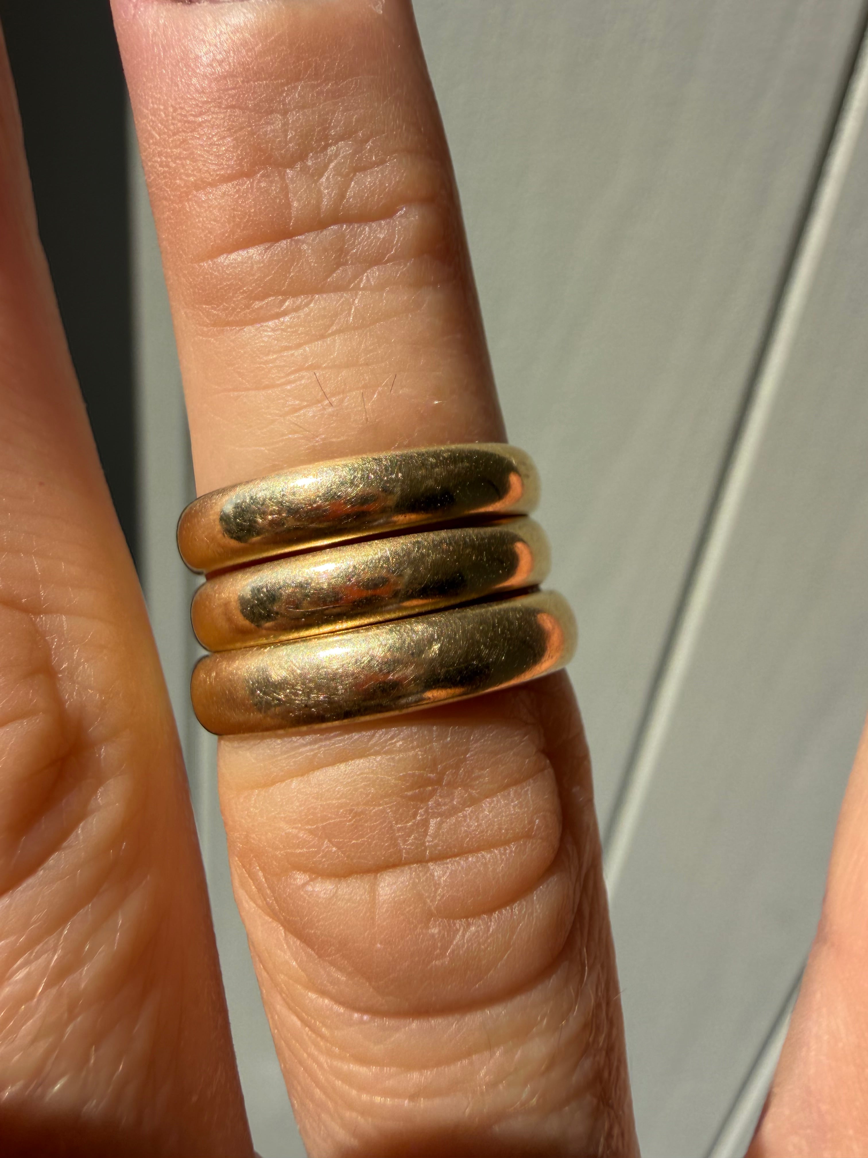 three classic stacking bands - sizes 7 and 8