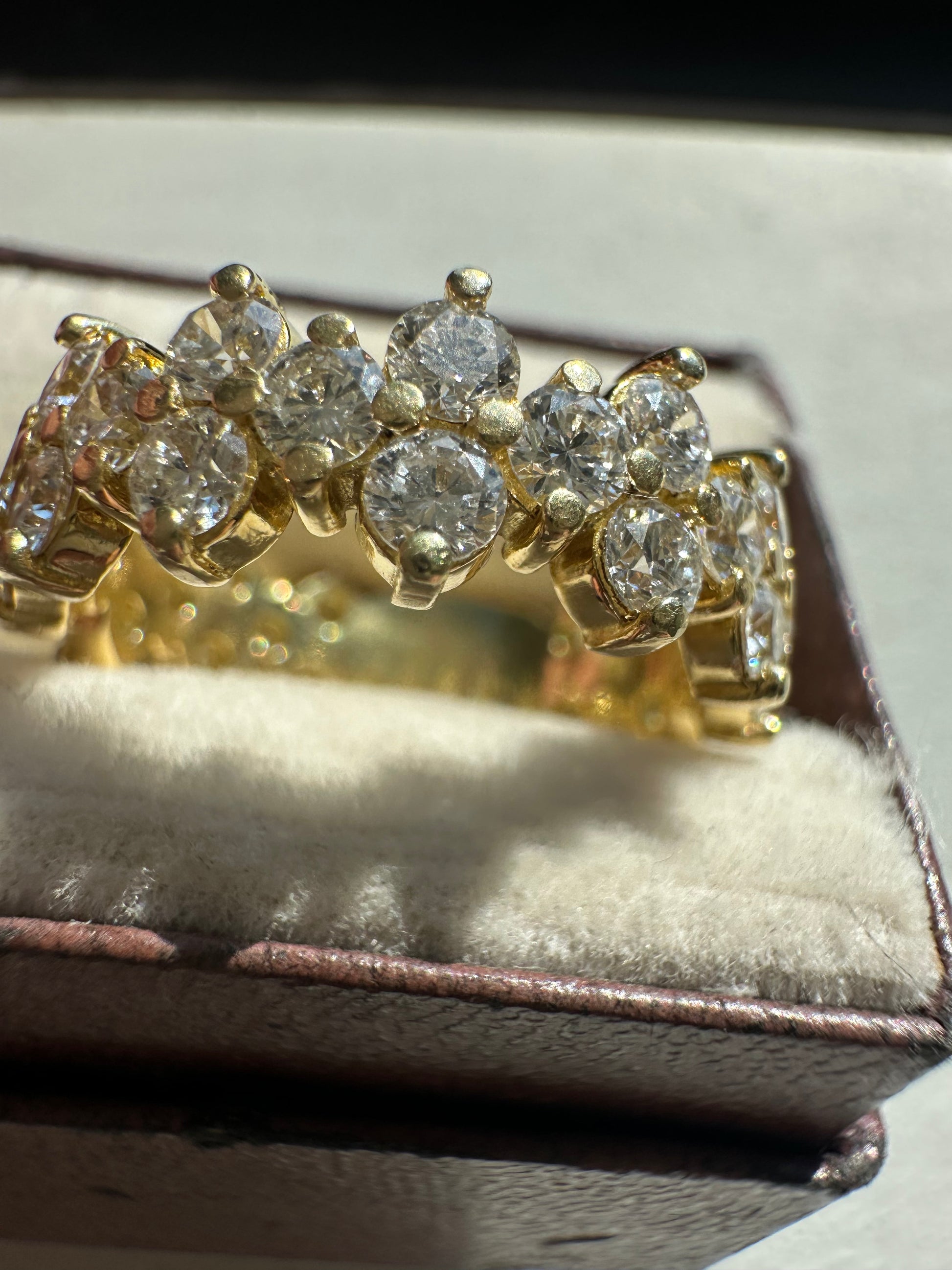 emerald karat custom cluster diamond ring PREORDER DOWNPAYMENT