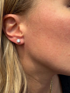bezel and martini set lab diamond studs