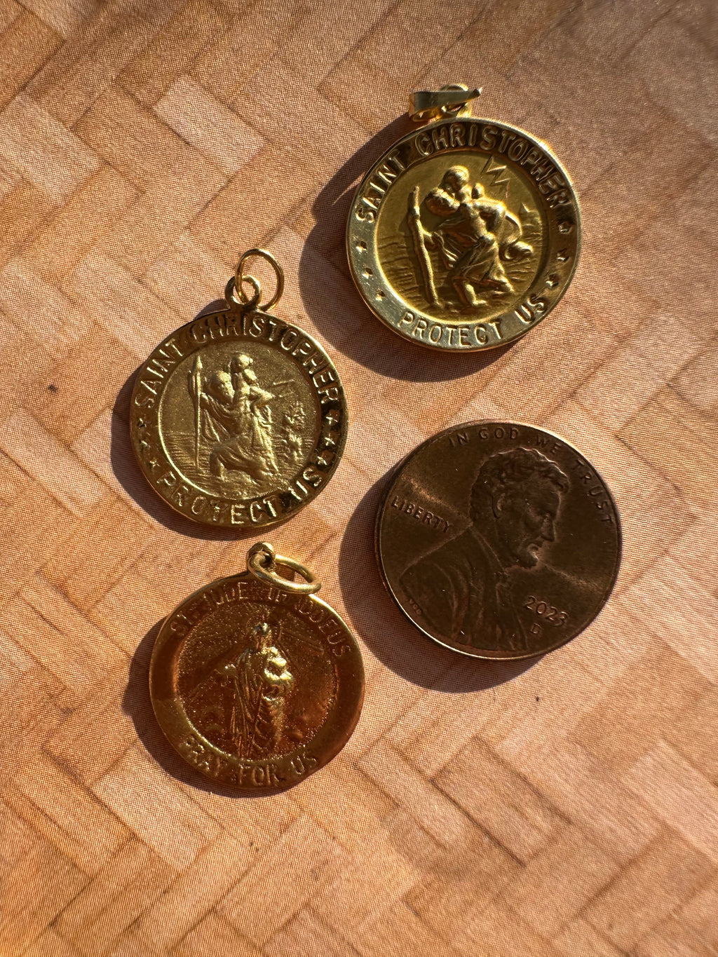 religious charms and pendants