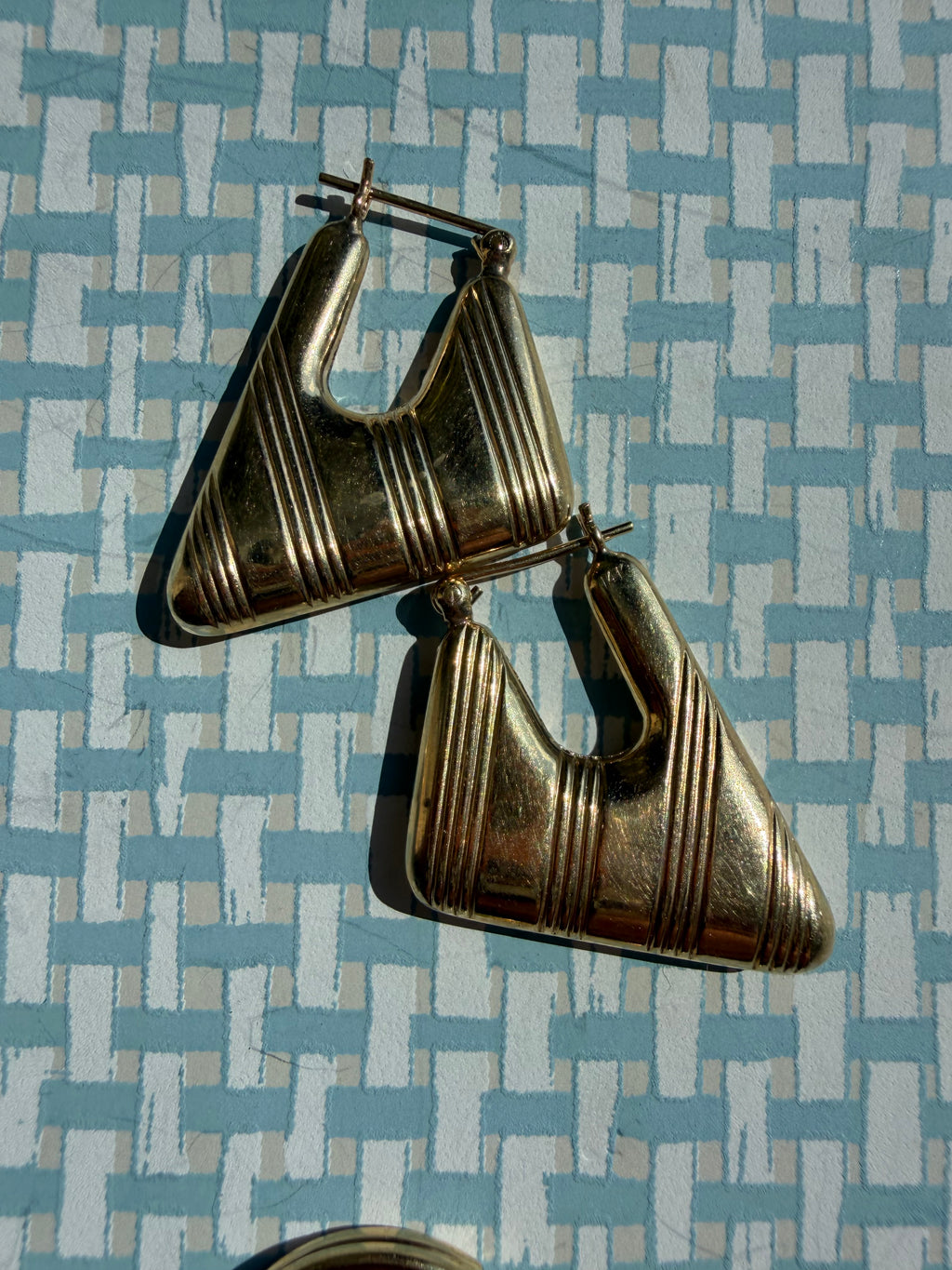 funky stripe hoops
