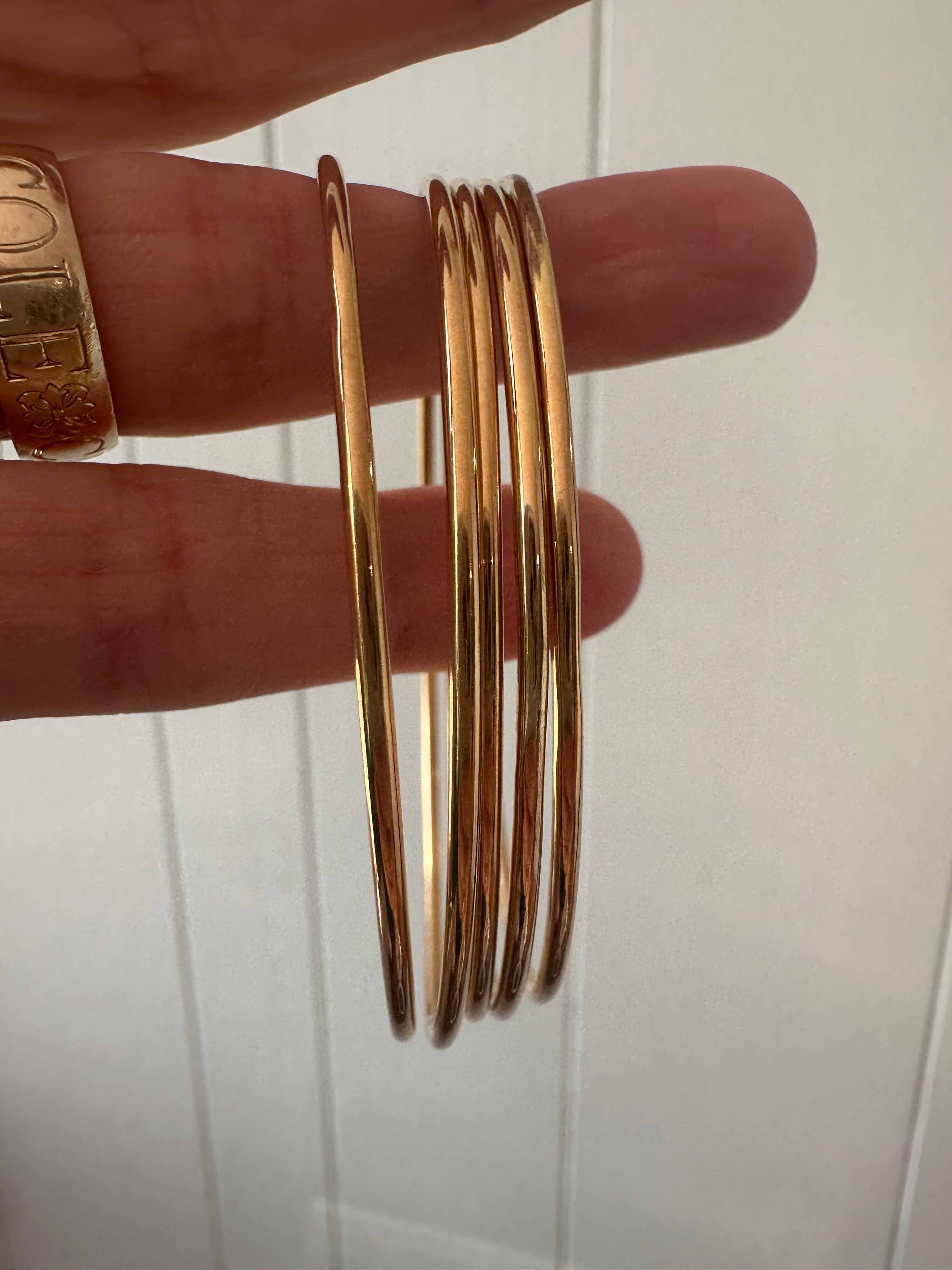 solid 18k gold bangles