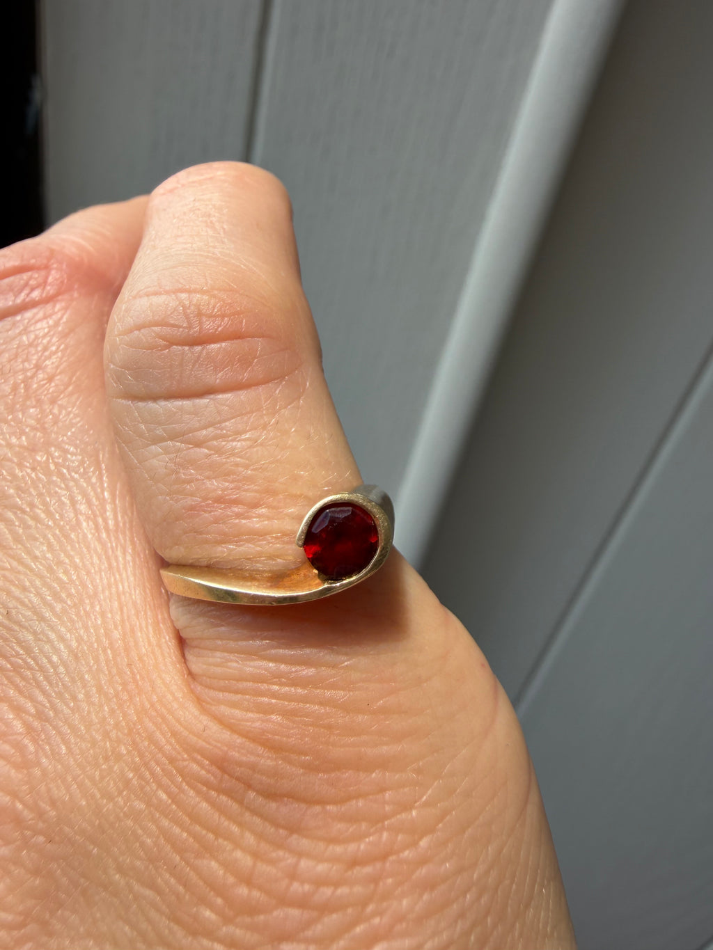 swoop garnet ring