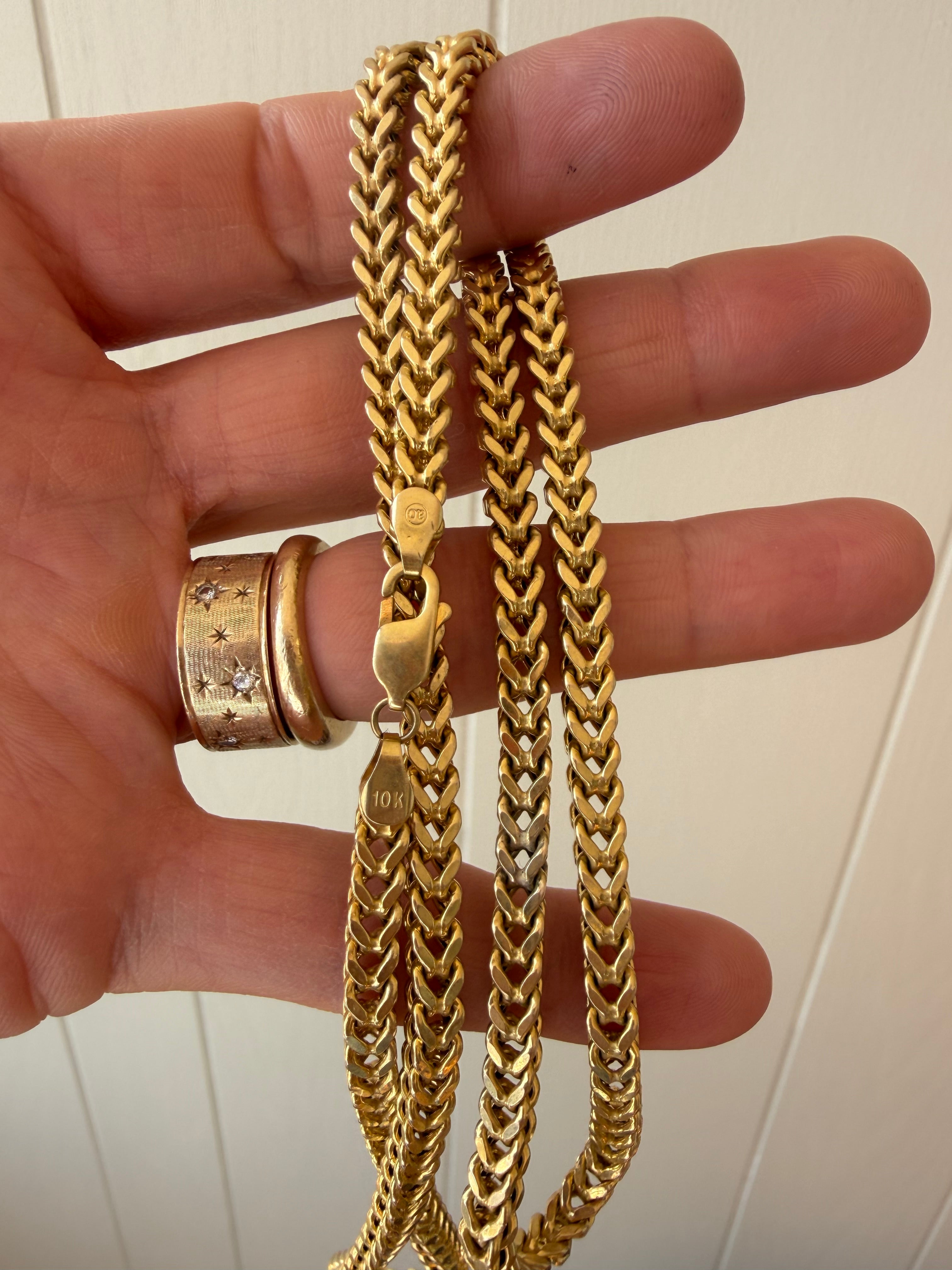 10k gold 25.75" franco chain