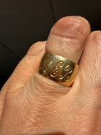 wide band hand engraved MER