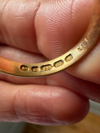 18k antique pipecut band from 1875
