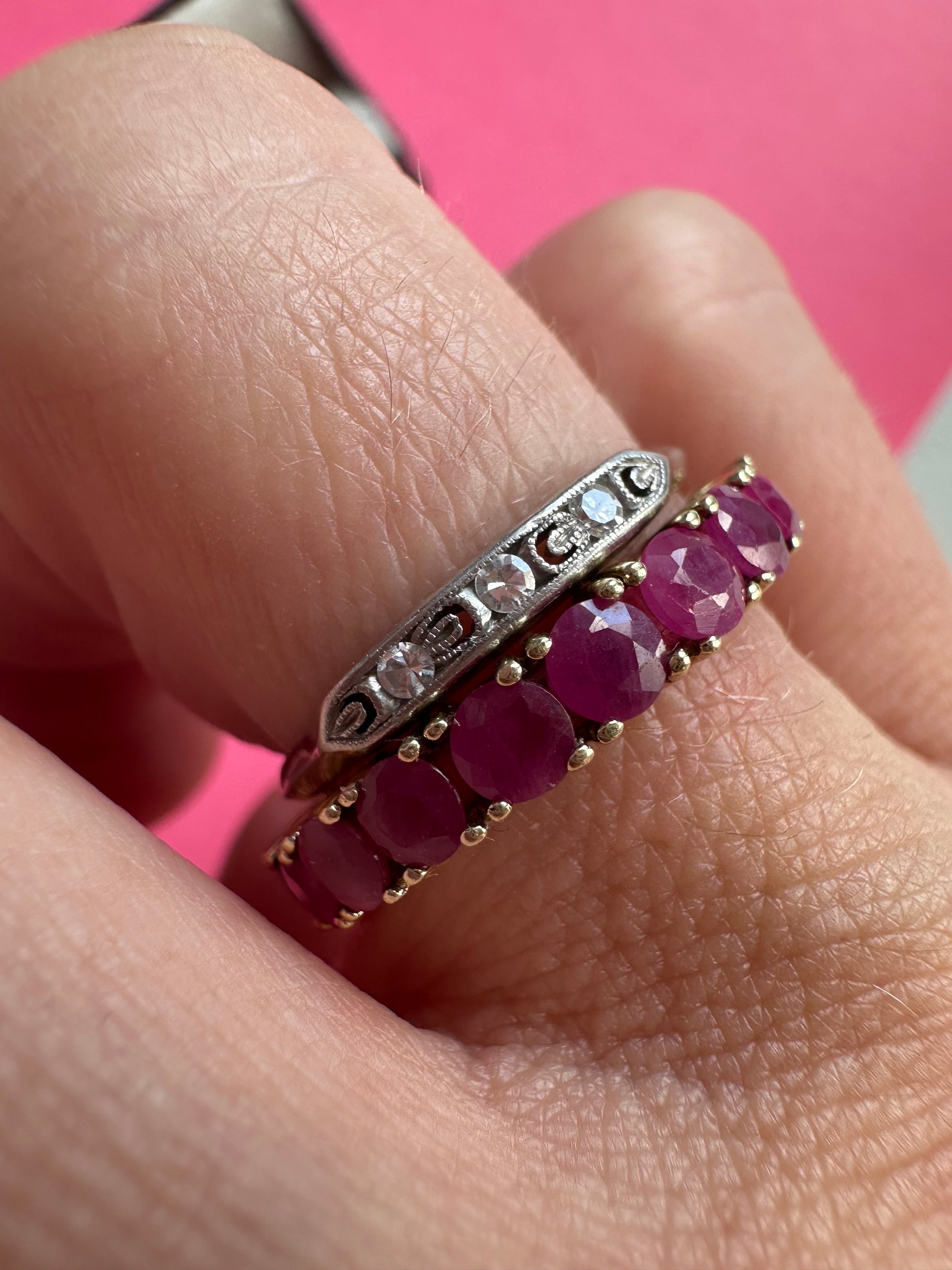 platinum and diamond stacking band