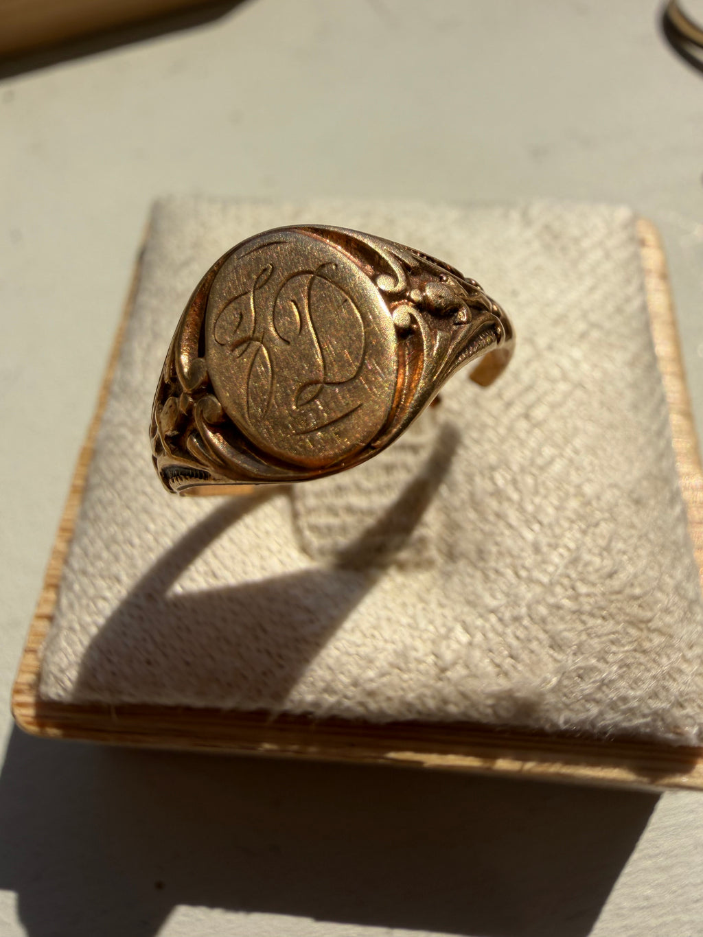 oval signet with ZD