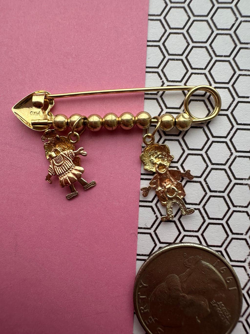 heart safety pin
