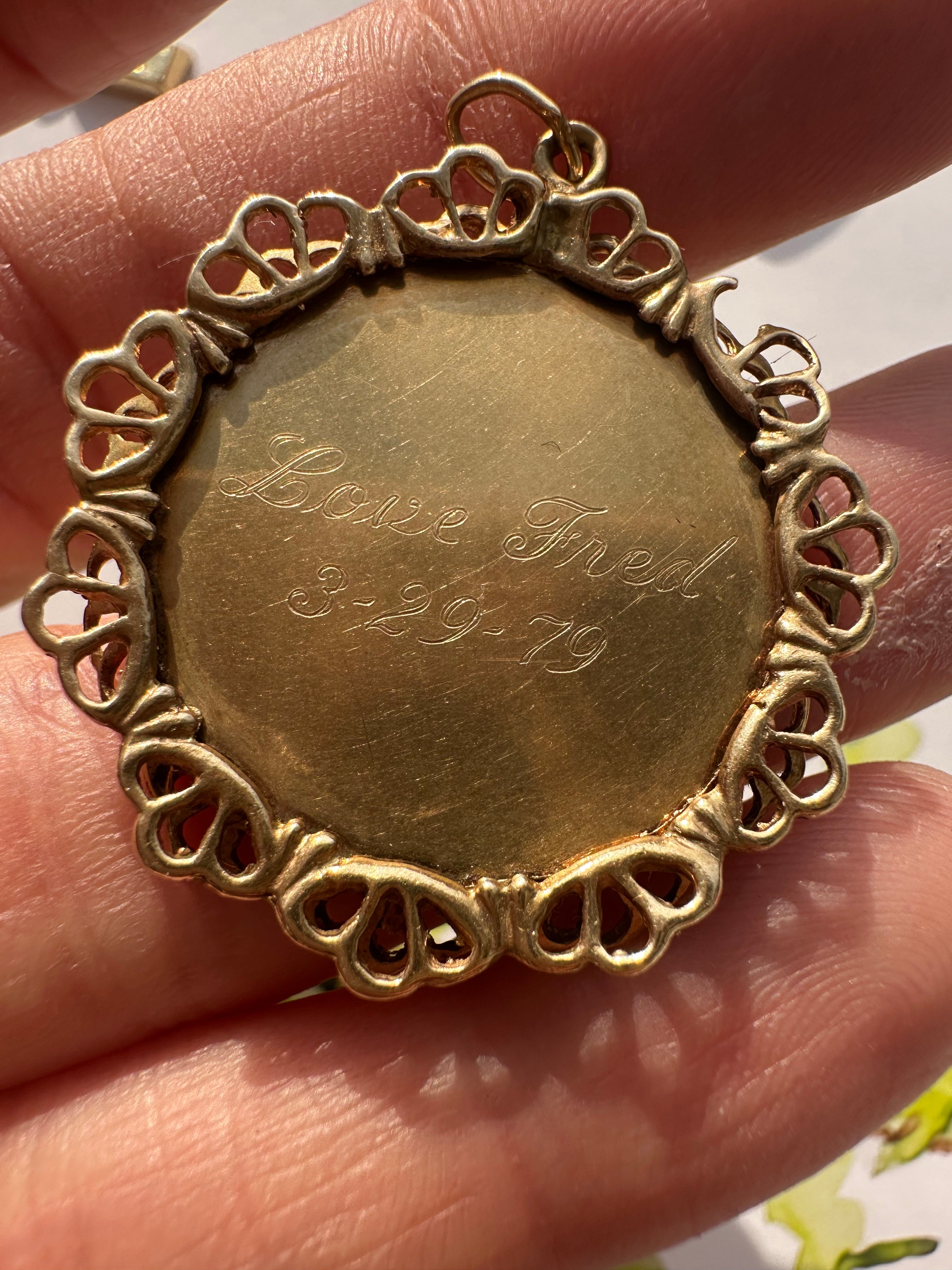 vintage French love token