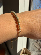 faceted beads adjustable bracelet