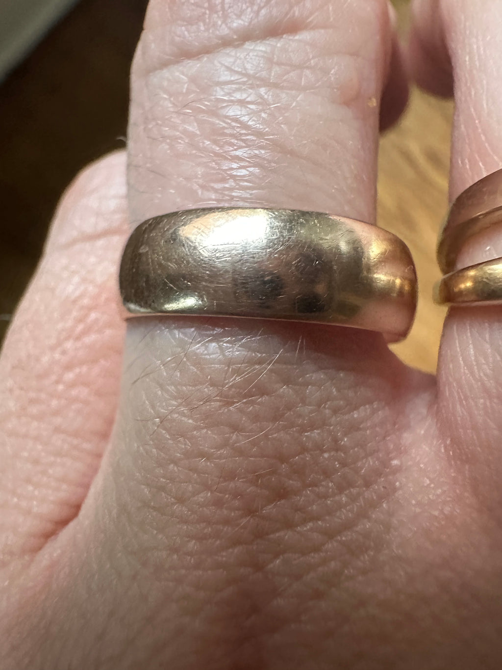 6mm antique 14k yellow gold band