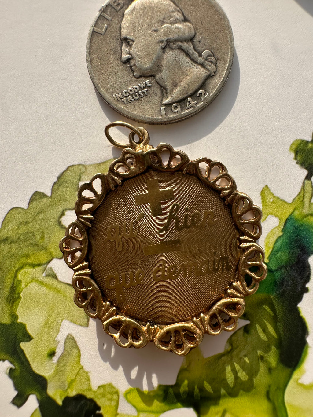 vintage French love token