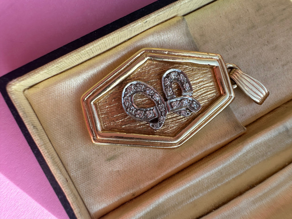 diamond J pendant