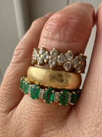 The Emerald Karat THE VERDE LUXE natural emerald + diamond eternity band