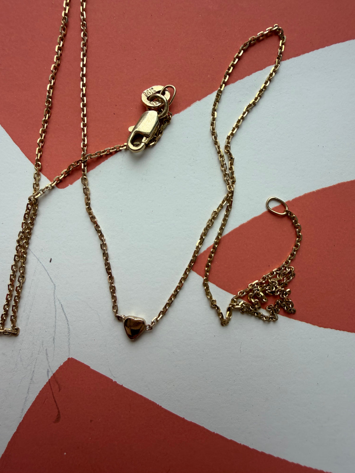 little heart on 15" chain