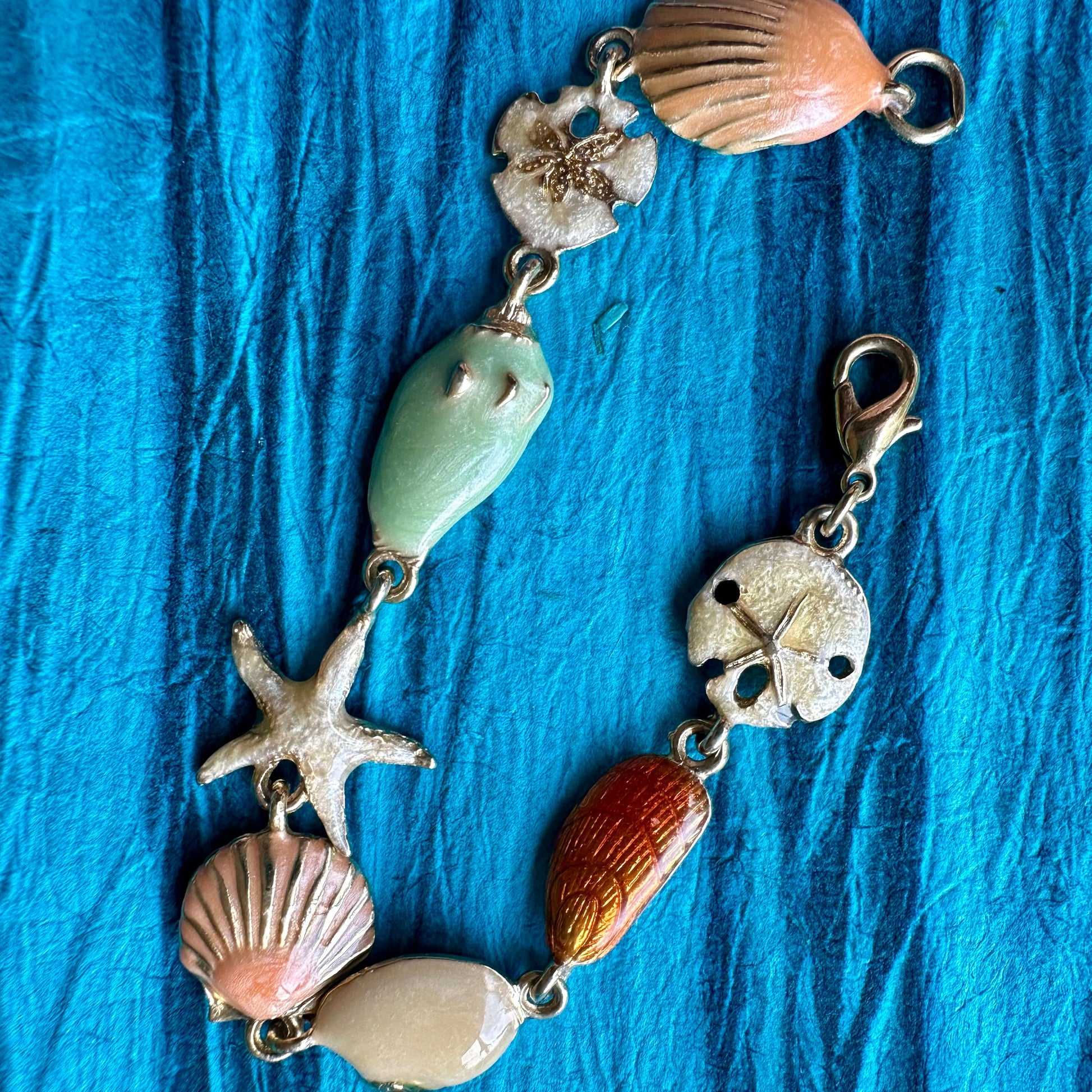 Vintage enamel beach bracelet