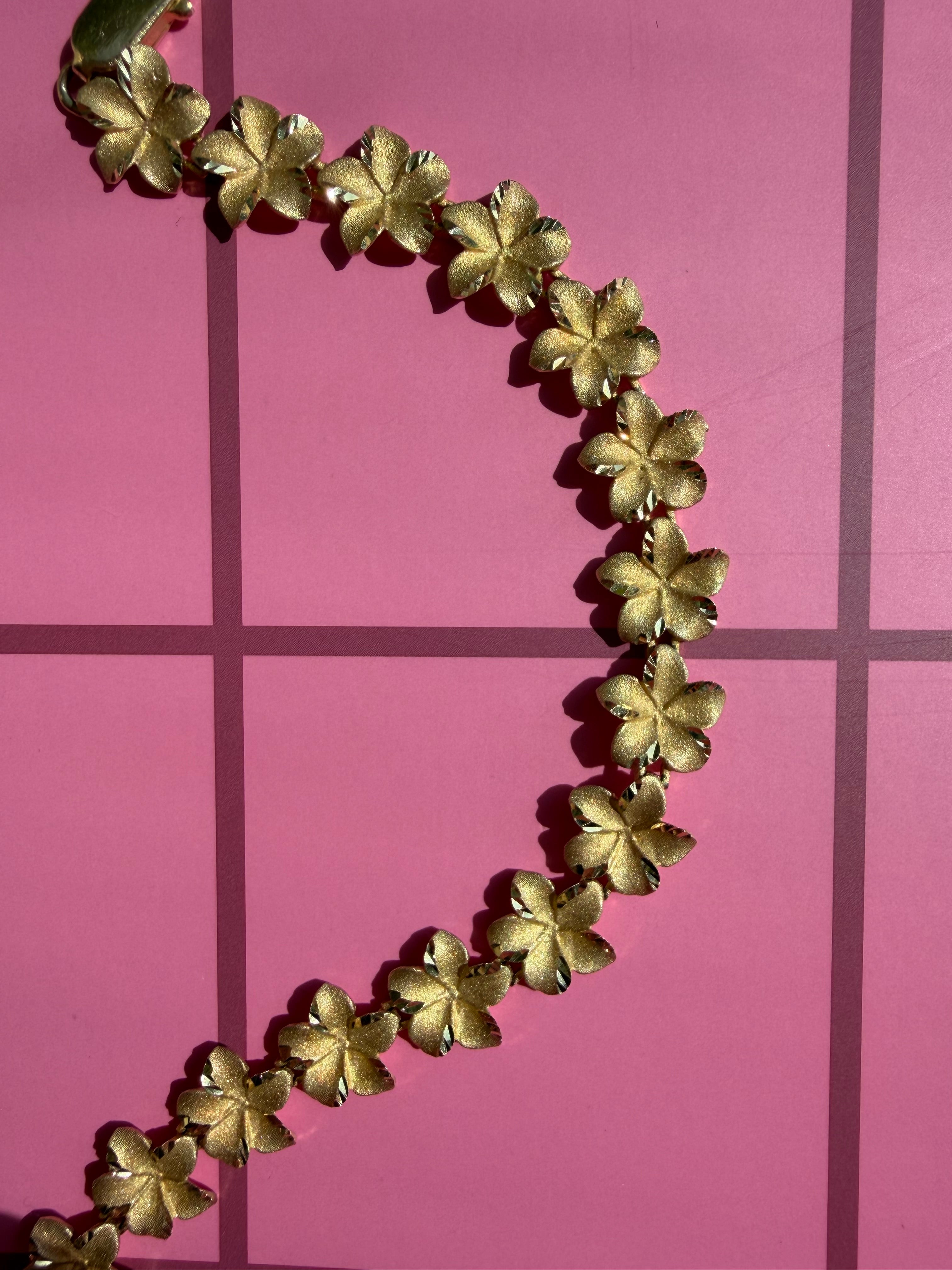 plumeria bracelet