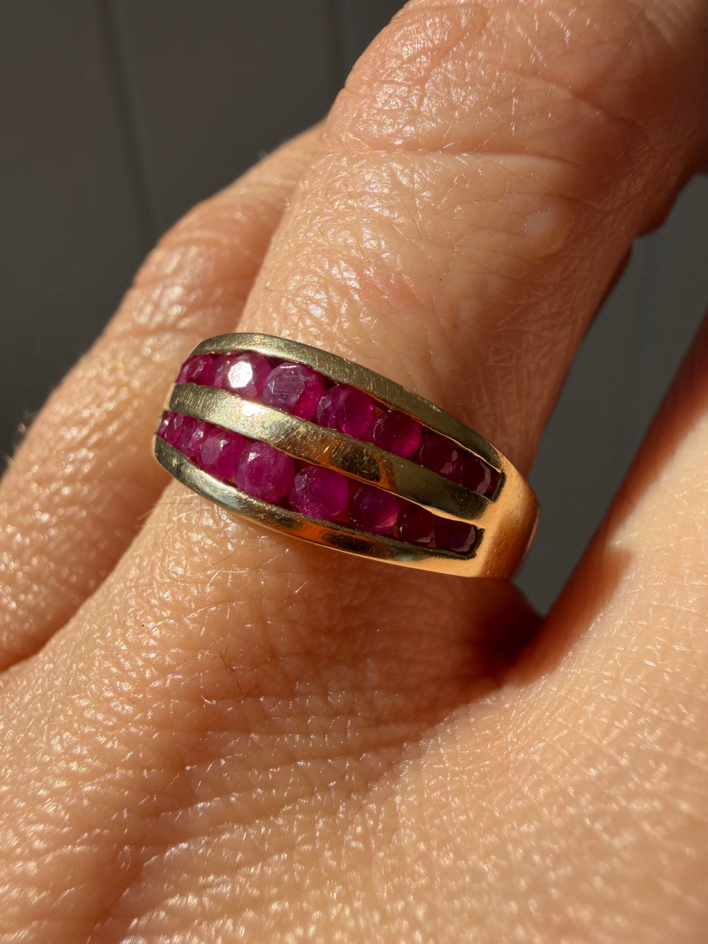 ruby and gold band