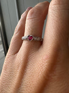 lab grown ruby ring