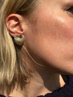 fluted heart earrings