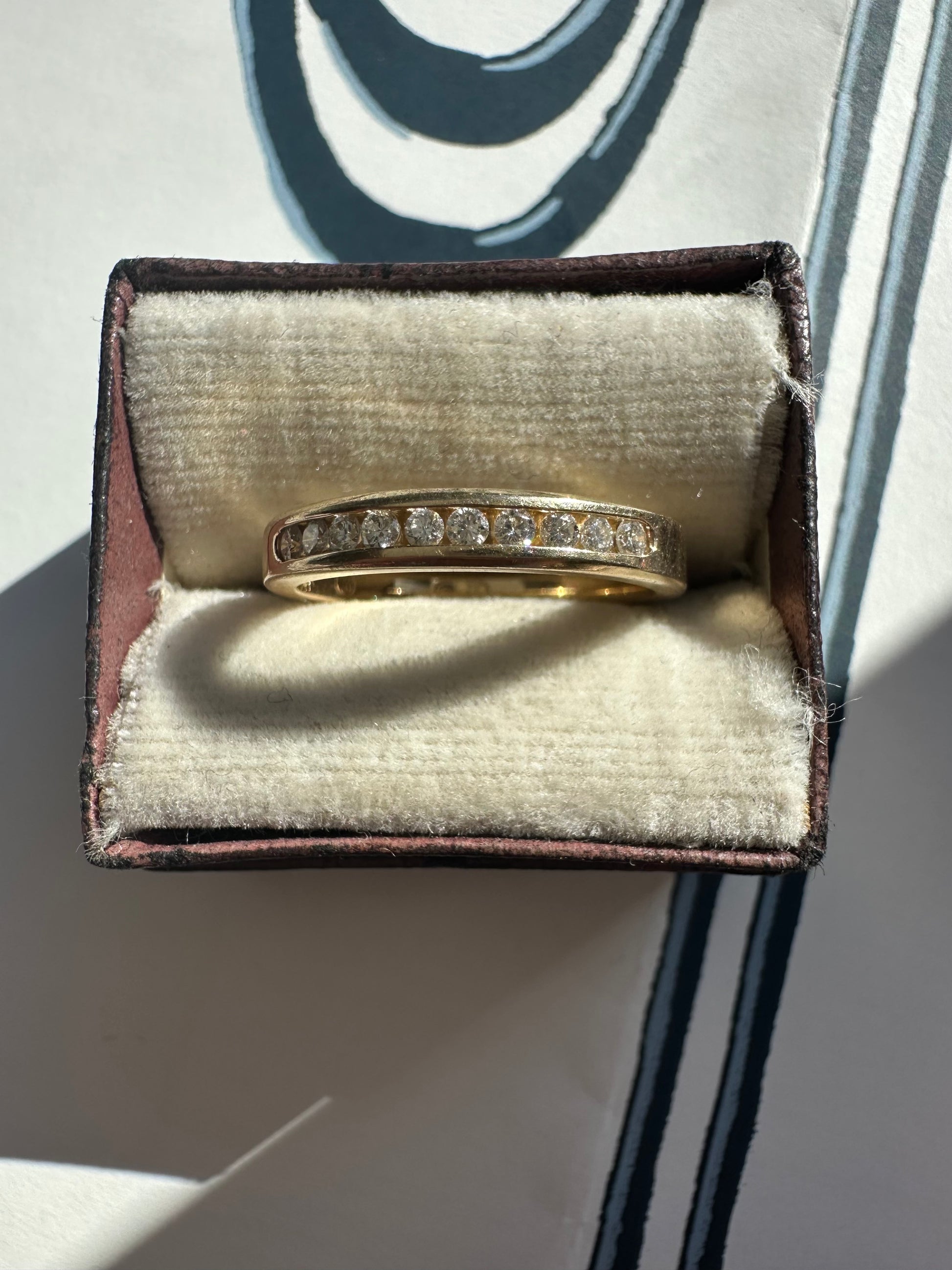 classic channel set diamond band