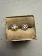 bezel and martini set lab diamond studs