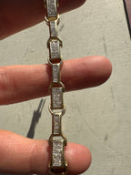 3.63carat natural diamond buckle link tennis bracelet