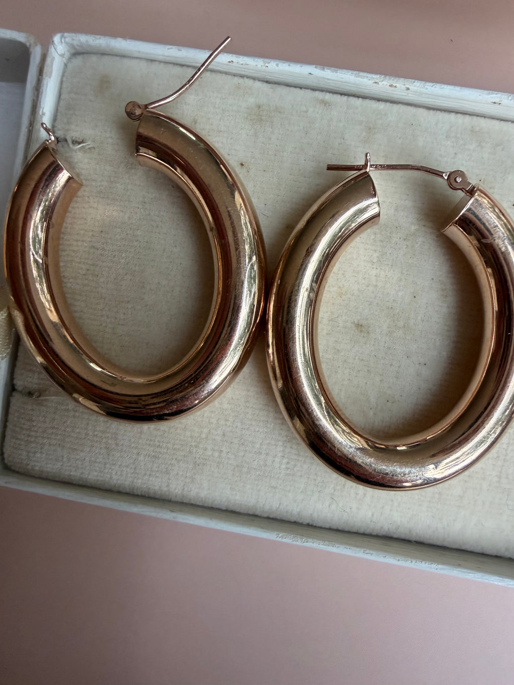 chubby rosy gold ovals