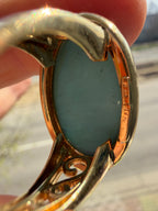 bezel set east west turquoise ring