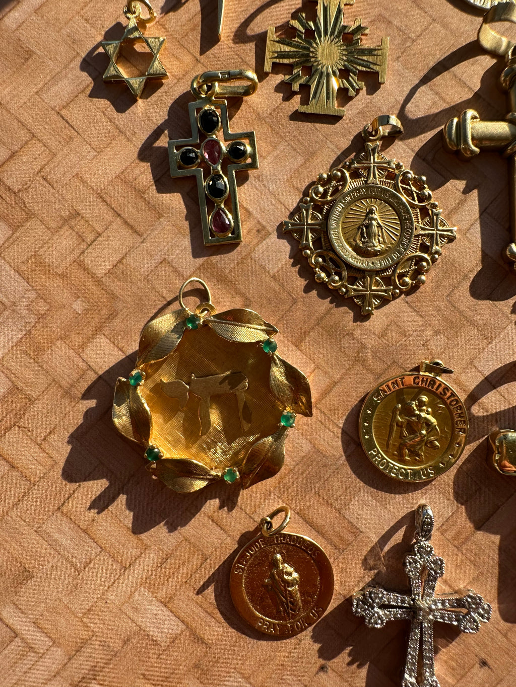 religious charms and pendants