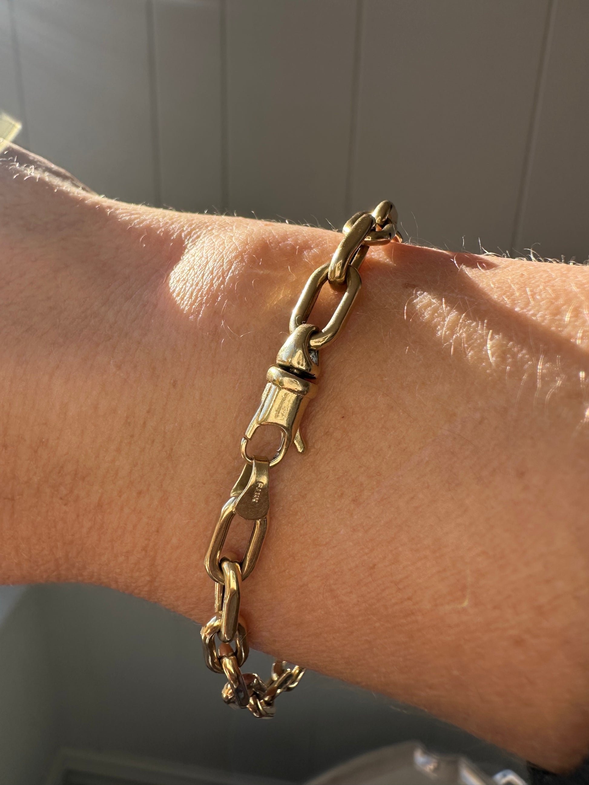 long oval link bracelet