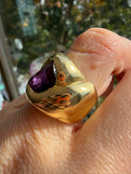 chunky 18k amethyst ring