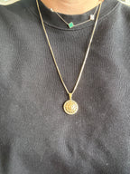 knurled textured sun charm
