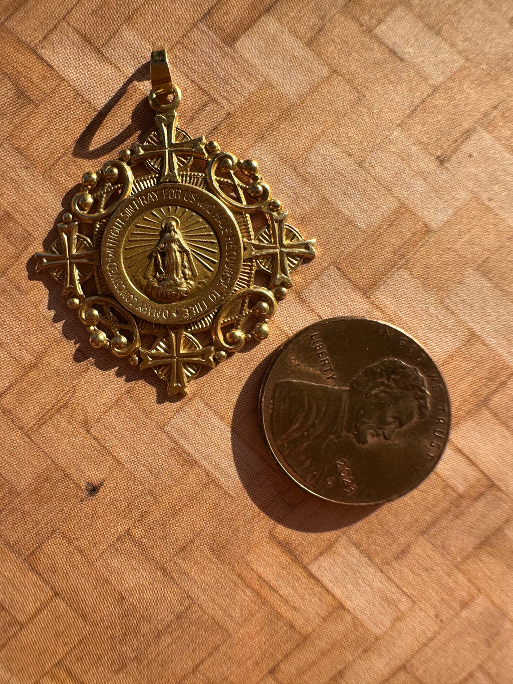 religious charms and pendants