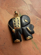 onyx and gold elephant