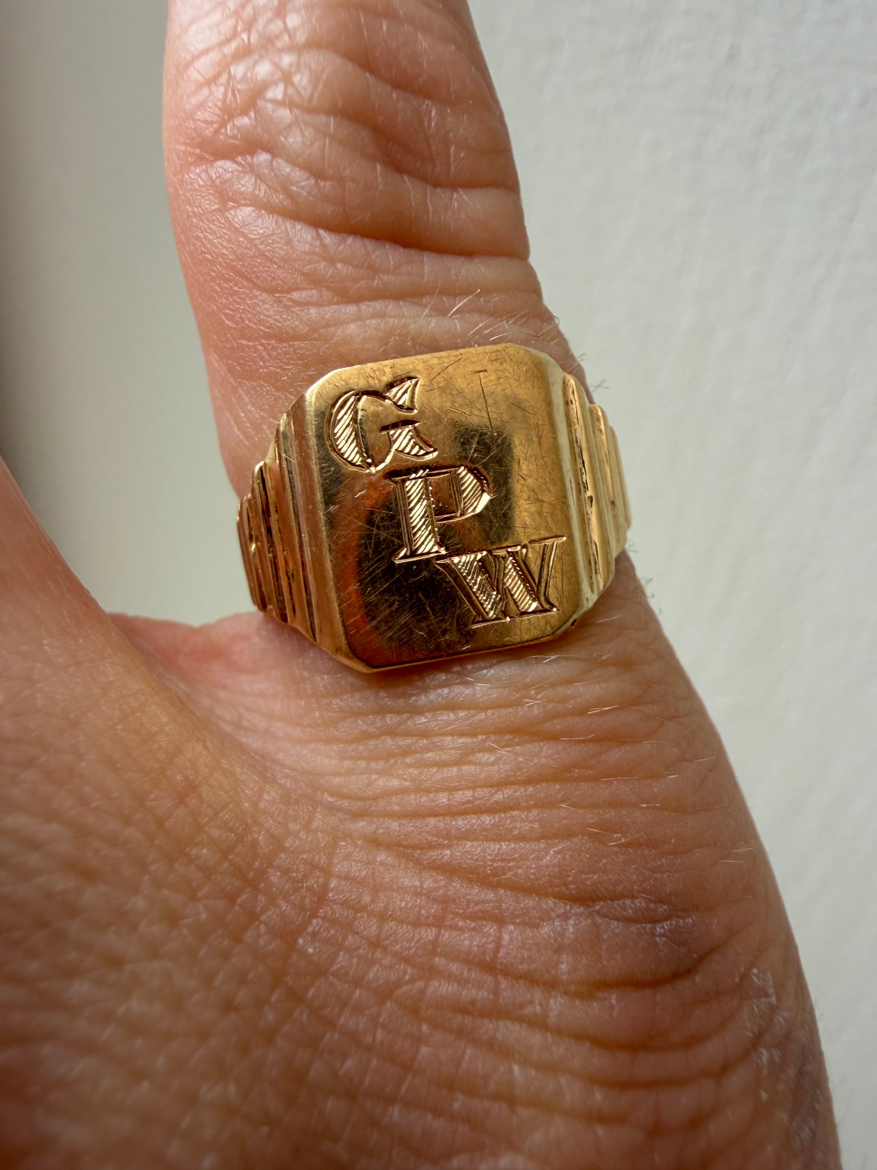 GPW square signet ring