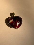 enamel hearts with 18k gold bail