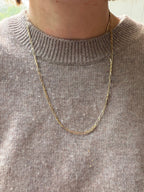 23.5" dainty long figaro link chain